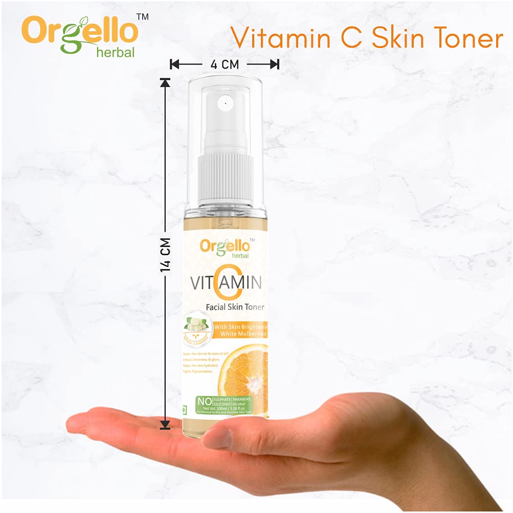 Organic Vitamin C Facial Toner & Lemon Honey Face Wash Set (100ml x 2) - SLS, Paraben & Mineral Oil Free for All Skin Types - Brightening & Hydrating Skincare Routine for Men & Women