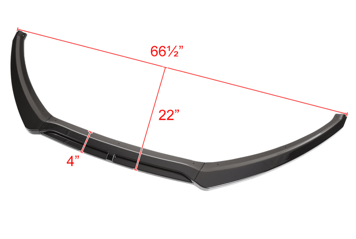 2015-2018 Ford Focus Front Bumper Lip - 3PC Glossy Black Polyurethane Splitter for Enhanced Aerodynamics | Perfect for Street Racing & Car Shows