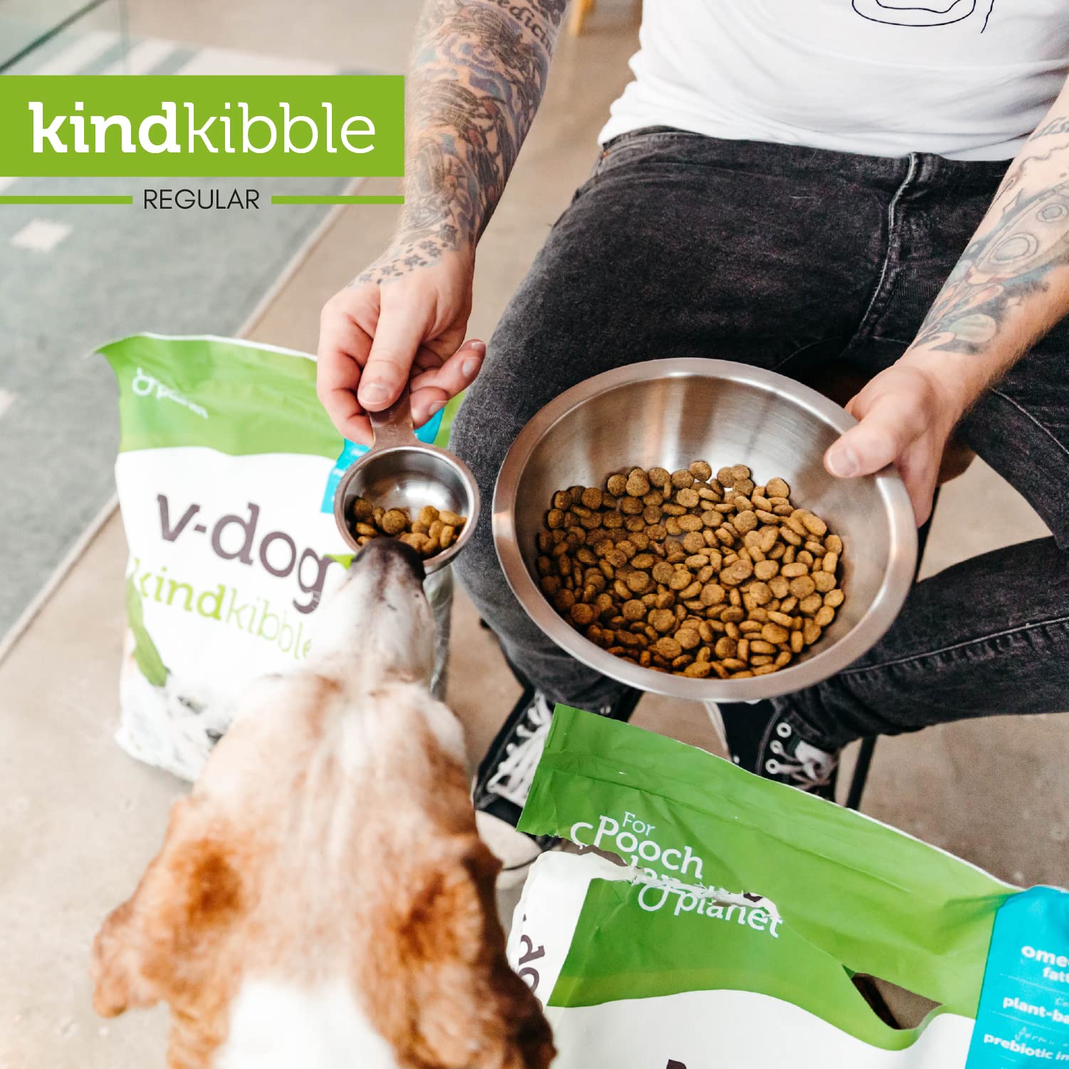 V-dog Vegan Kibble Dry Dog Food 24 LB - Plant-Based Protein with Taurine for Sensitive Stomach & Skin - Adult Vegetarian Superfood Dog Food Made in USA - Perfect for Dogs with Allergies or Digestive Issues