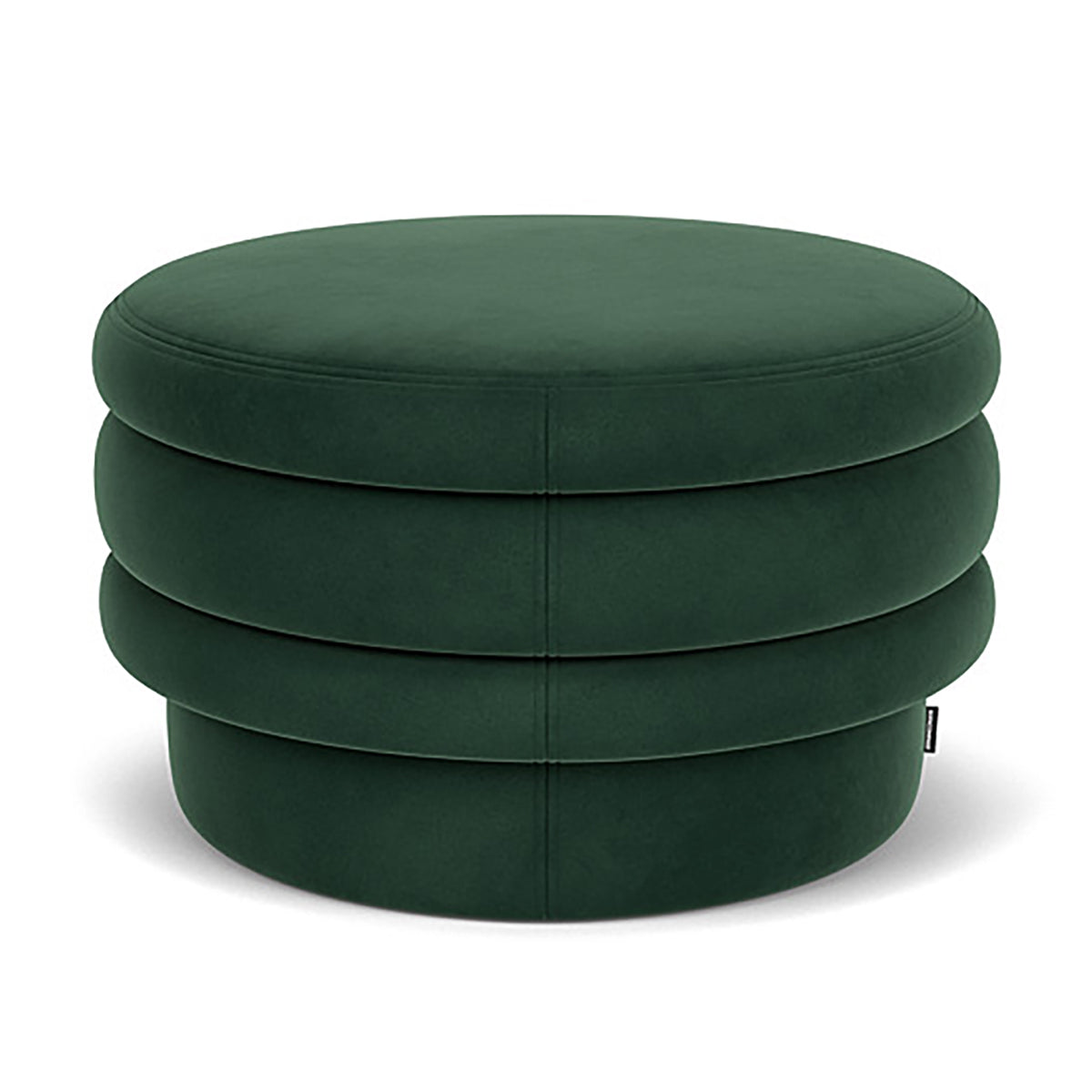 Honey Velvet Ottoman Stool - Soft Plush Footrest, Round Pouf for Living Room, Bedroom & Nursery - Perfect for Relaxing, Extra Seating & Home Decor