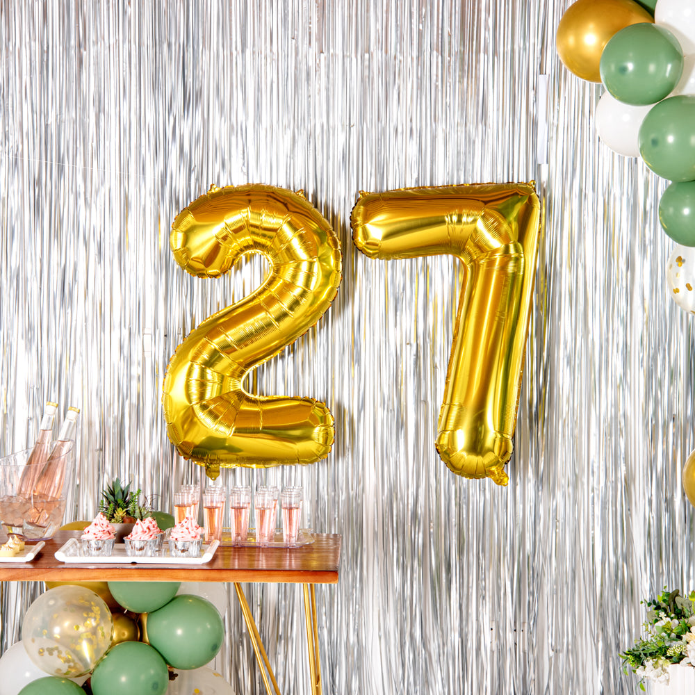 Balloonify Gold Mylar Number 7 Balloon - 40 Inch Large Foil Balloon for Birthday Parties, Anniversaries & Celebrations (1 Count Box)