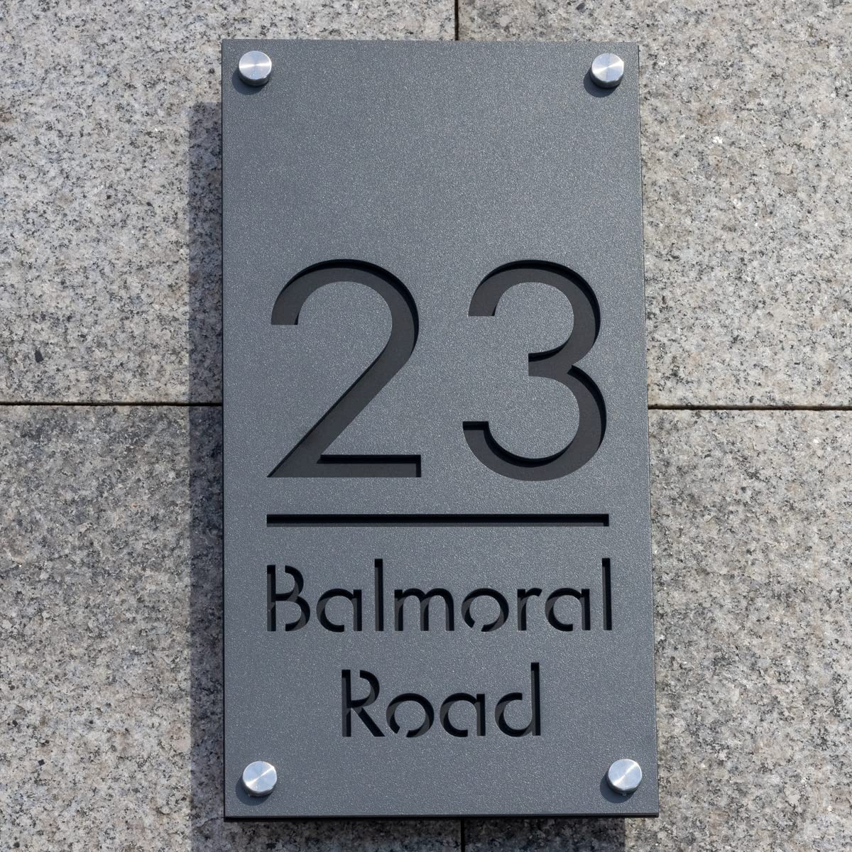 Custom 304 Stainless Steel Modern House Numbers - Personalized Outdoor Address Plaque Sign for Home, Mailbox & Front Door | Durable Weatherproof Design for Houses, Apartments & Office Buildings