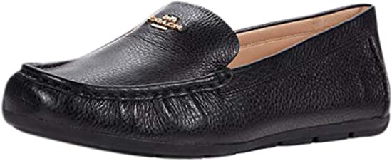 COACH Marley Driver Loafers for Women - Genuine Leather Slip-On Shoes with Comfortable Cushioning - Perfect for Office, Business Casual & Everyday Wear