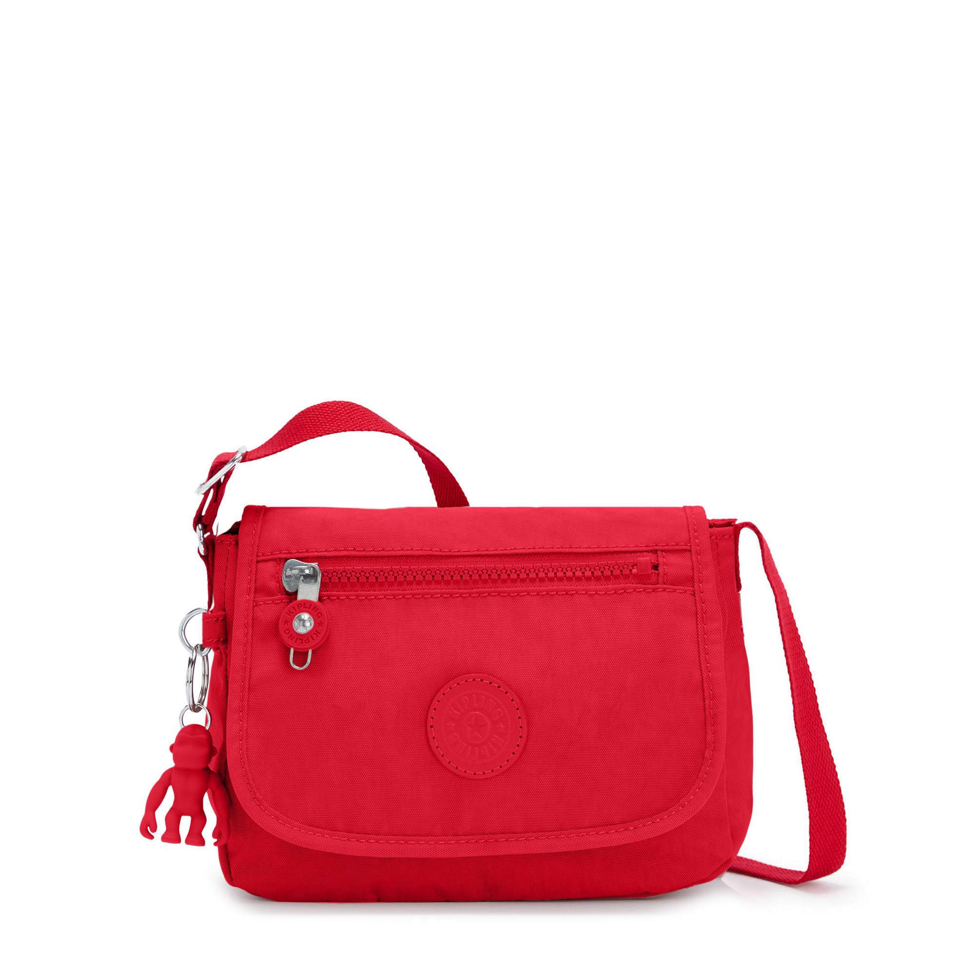 KIpling Sabian Crossbody Mini Bag - Red Rouge | Stylish & Lightweight Purse for Women | Perfect for Travel, Shopping & Everyday Use