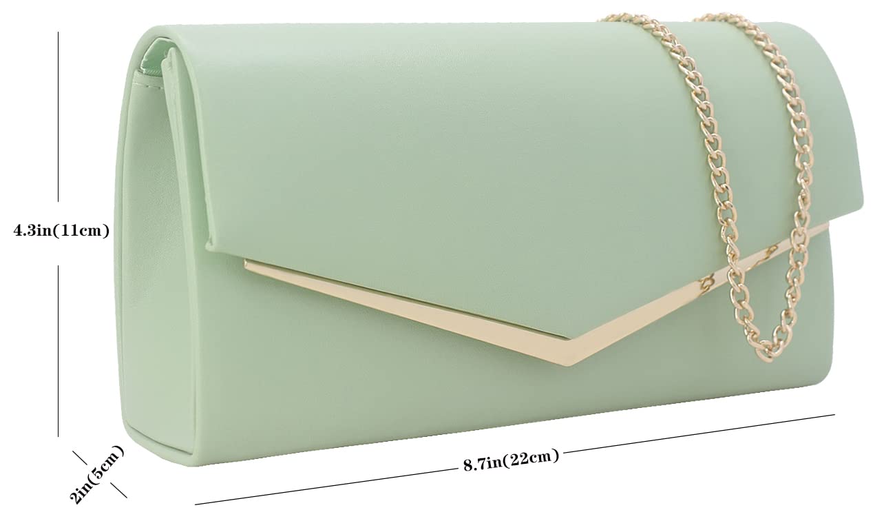 Elegant Vegan Leather Women's Evening Clutch Purse - Classic Envelope Handbag for Ladies | Perfect for Parties, Weddings & Formal Events