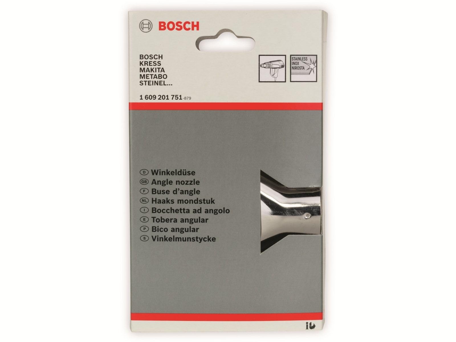 Bosch 1609201751 80mm Silver Angle Nozzle Accessory - Perfect for Grinding, Sanding & Surface Preparation in Metalworking & Woodworking Projects