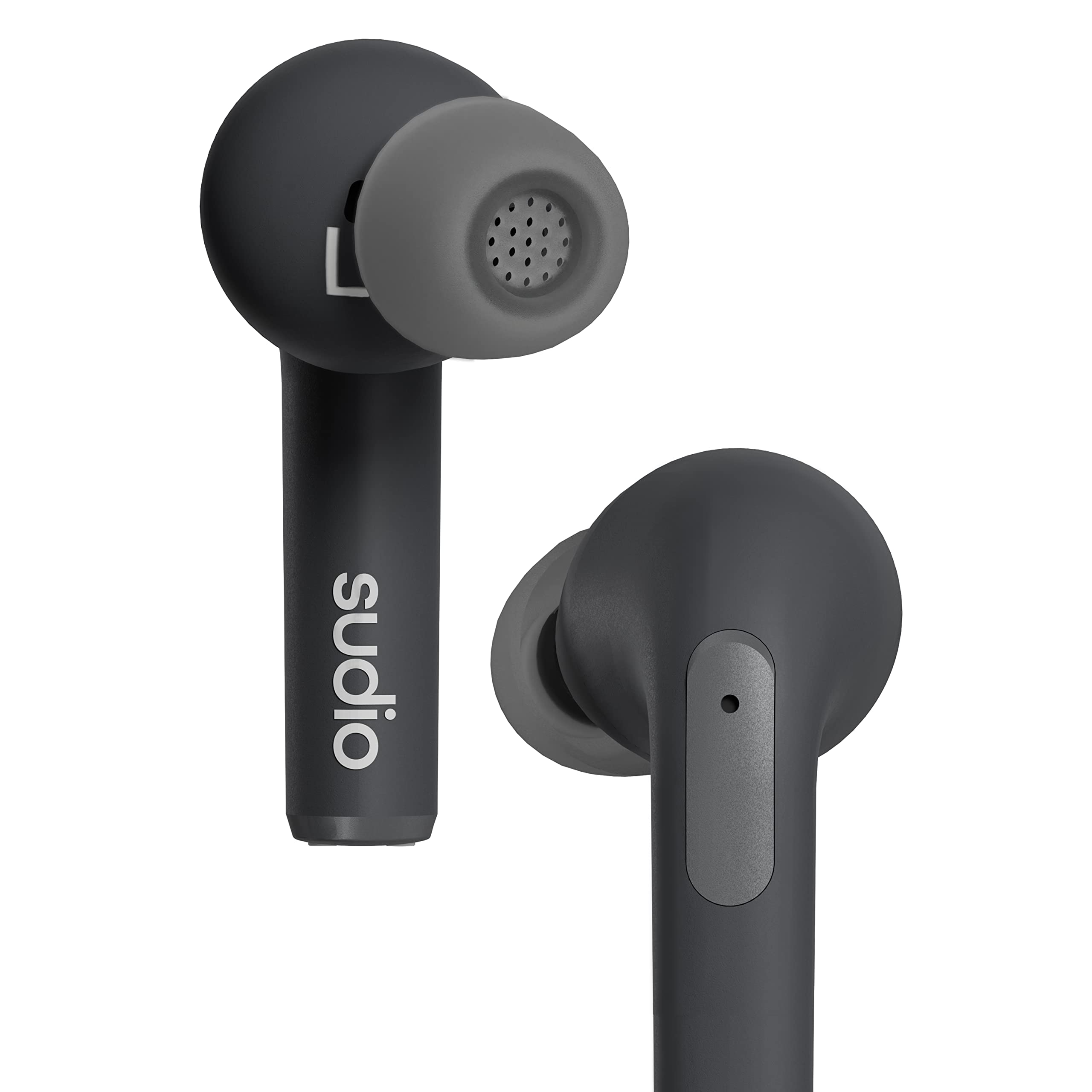 Sudio N2 Pro True Wireless Bluetooth Earbuds with ANC - Multipoint Connection, IPX4 Water Resistant, USB-C & Wireless Charging, 30H Playtime, Mic (Black) | Perfect for Workouts, Commuting & Travel
