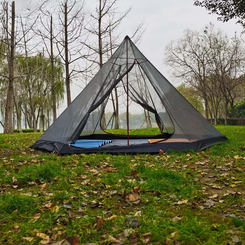 3-4 Person Tipi Hot Tent with Fire Retardant Stove Jack - Double Layer All-Weather Teepee Tent for Camping, Hiking & Backpacking | Lightweight & Easy Setup for Family & Group Outdoor Adventures