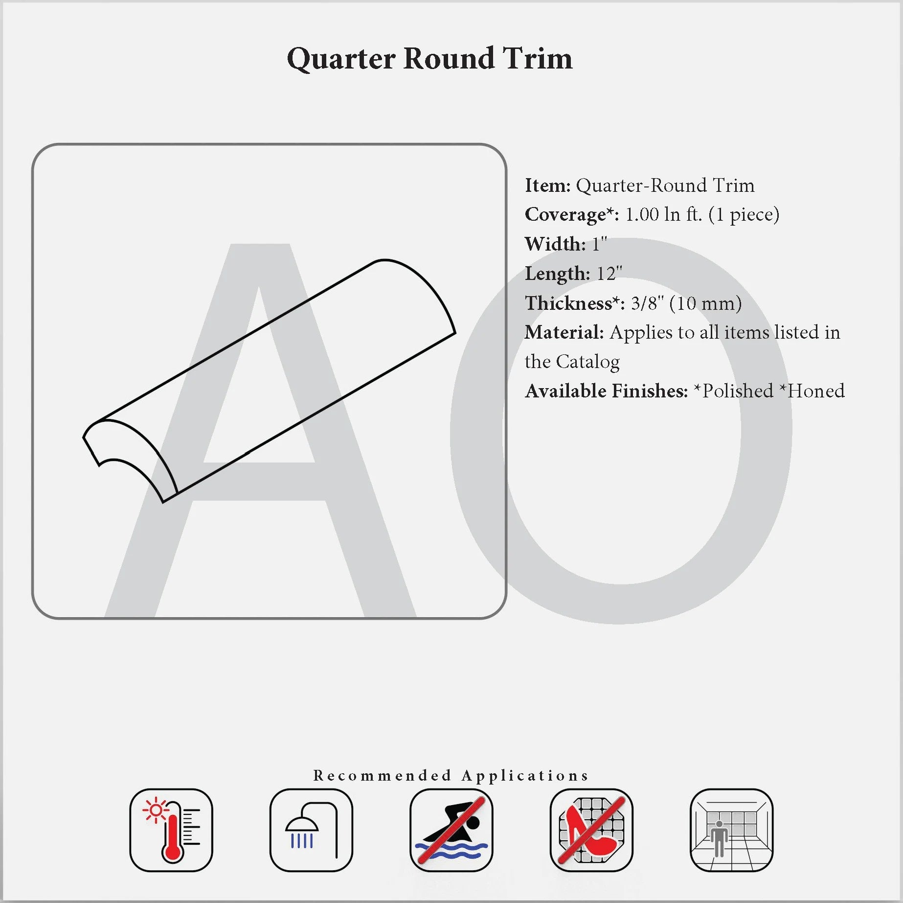 Ivory Travertine Quarter Round Trim - Natural Stone Tile Edging for Bathroom, Kitchen & Flooring - Perfect for Home Renovation & DIY Projects