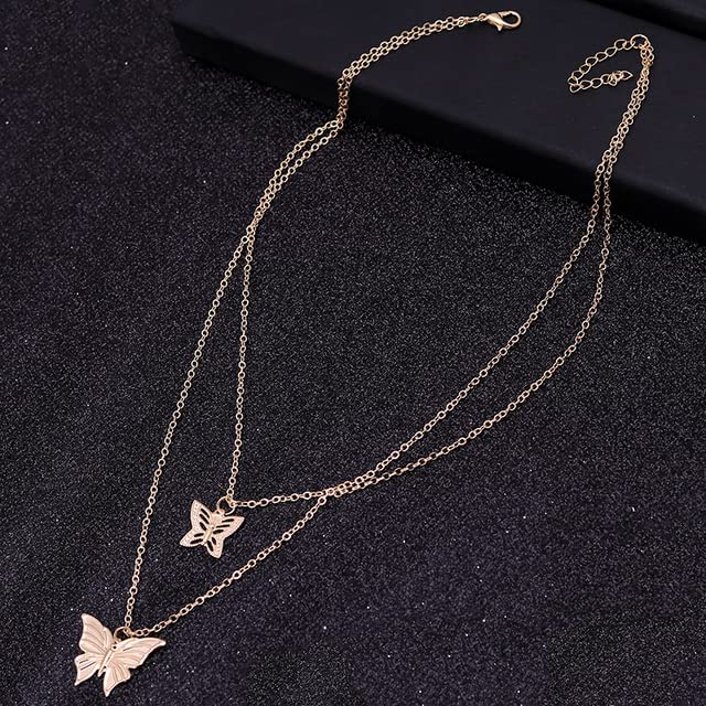 Small Animal Butterfly Star Chain Necklaces for Women - Gold & Silver Clavicle Necklace Jewelry Accessories - Perfect for Casual Wear, Parties & Gifts