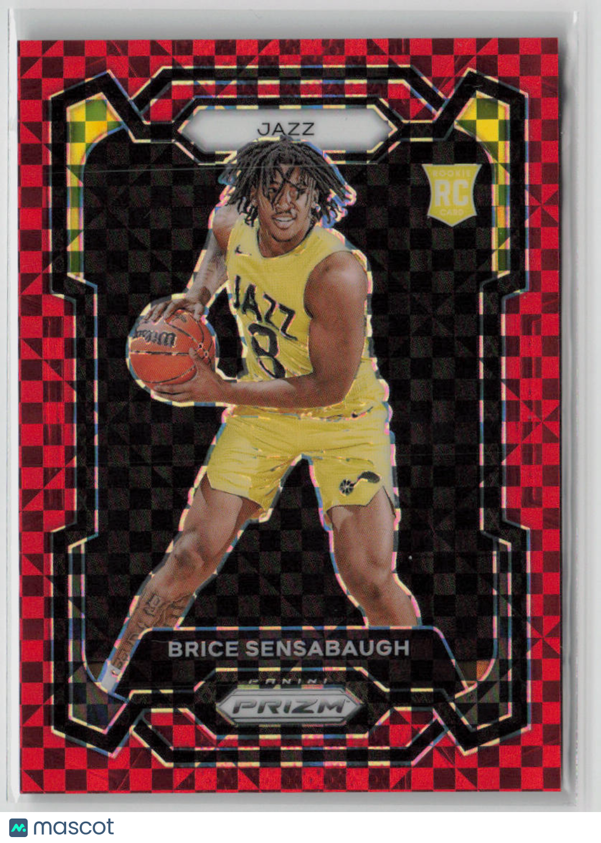 2023 Panini Prizm Brice Sensabaugh Rookie Card #177 Red Checkerboard 17/75 - NBA Basketball Trading Card for Collectors & Fans