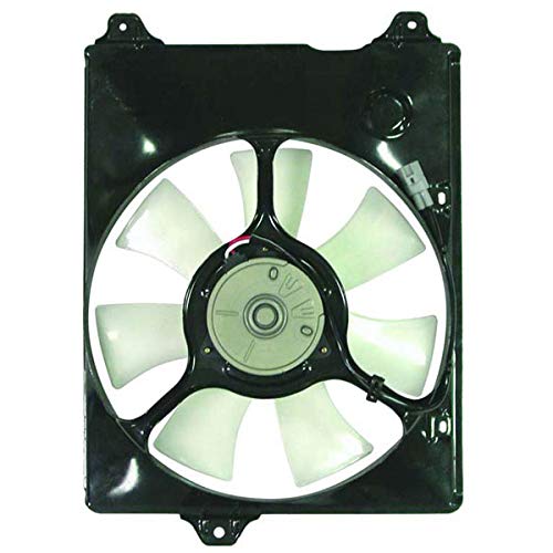 Compatible with 1998-2003 Toyota Sienna AC Condenser Cooling Fan Motor Assembly with Shroud & Blade - Replacement Part for HVAC System Repair & Maintenance