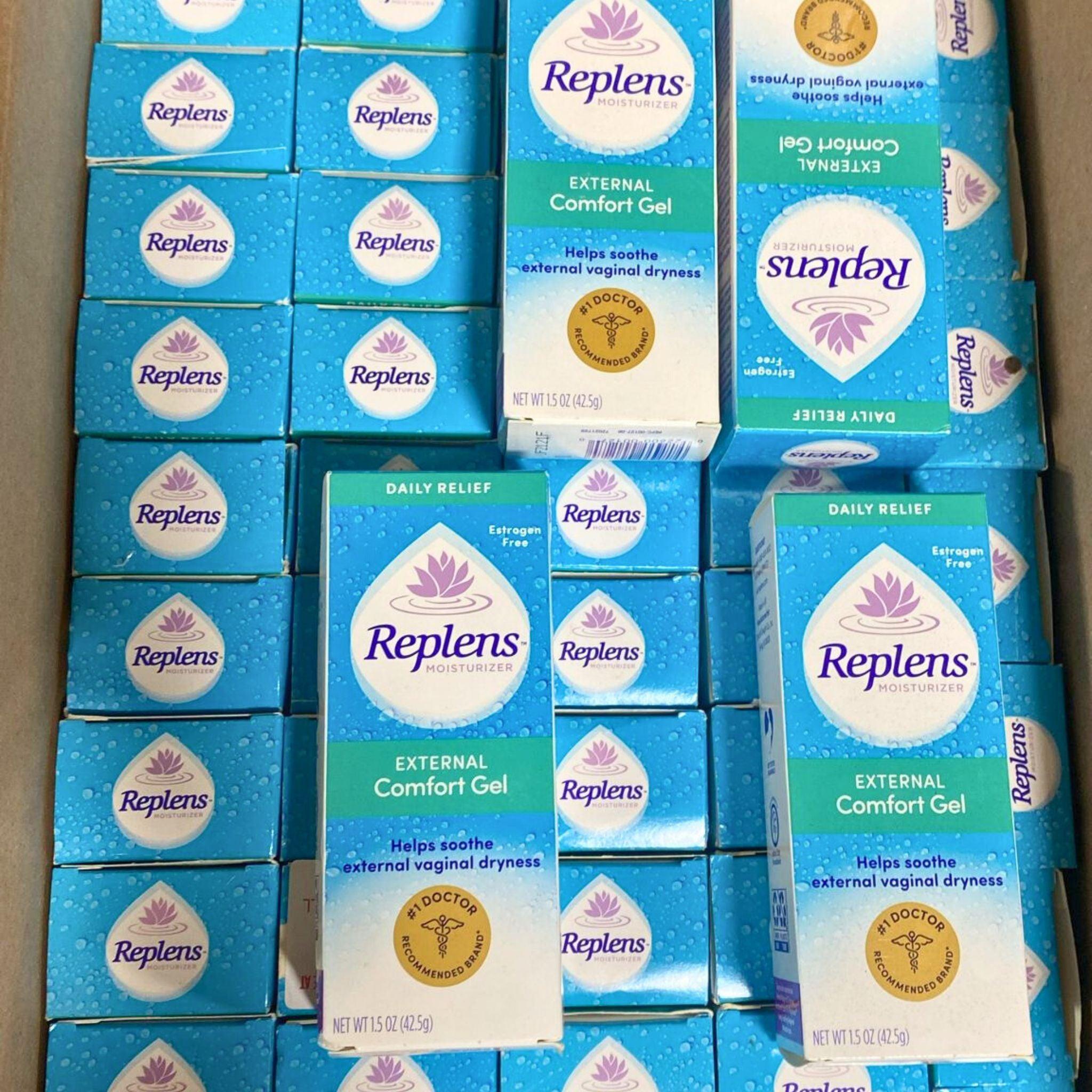 Replens Moisturizer External Comfort Gel - 65 Count Pack | Vaginal Dryness Relief & Intimate Care for Women | Daily Use, Menopause & Postpartum Comfort