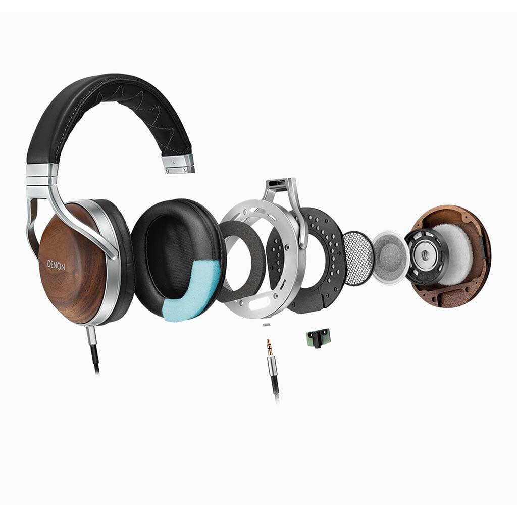 Denon AH-D7200 Premium Over-Ear Headphones - High-Fidelity Sound, Comfortable Fit - Perfect for Audiophiles, Studio Recording & Home Entertainment