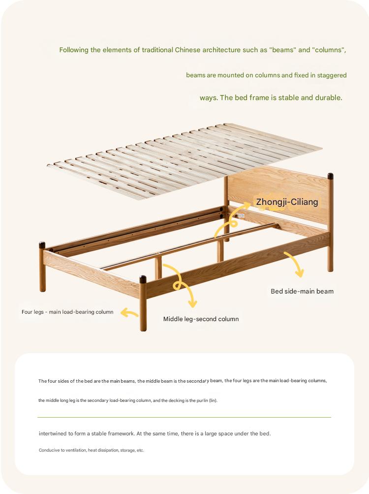 Solid Oak Wood Kids Bed - Sturdy & Safe Children's Bedroom Furniture for Toddlers & Teens - Perfect for Bedrooms, Daycare, and Guest Rooms