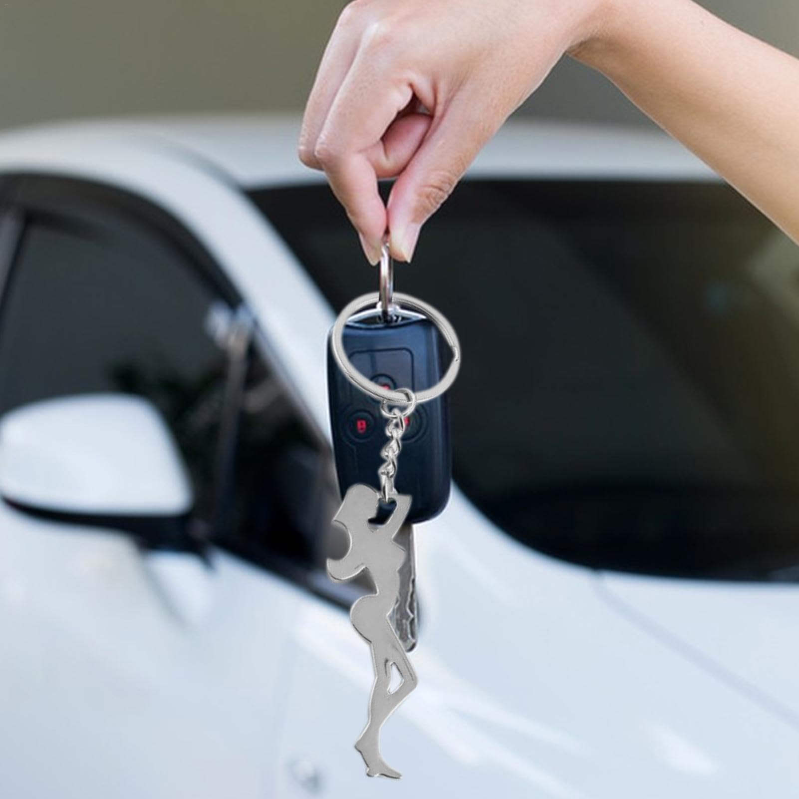 Women Shaped Metal Keychain Bottle Opener - Portable Beer Bottle Opener Keyring Pendant for Graduation, Christmas, Anniversaries & Wedding Favors - Perfect Gift for Property Agents & Brewery Lovers (Great for Parties, Camping & Everyday Carry)