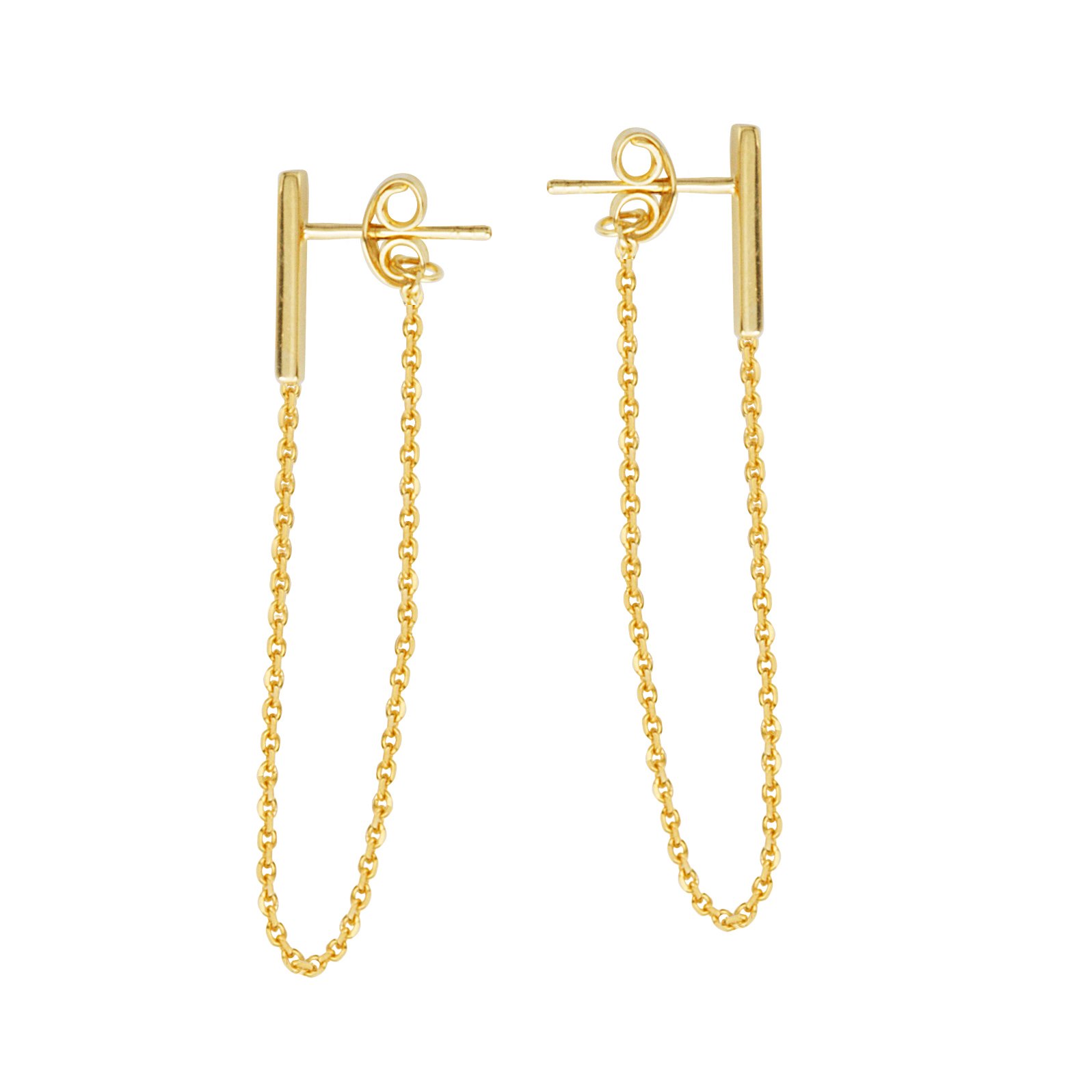 14K Yellow Gold Threader Earrings for Women - Dainty & Elegant Jewelry for Everyday Wear, Parties & Special Occasions