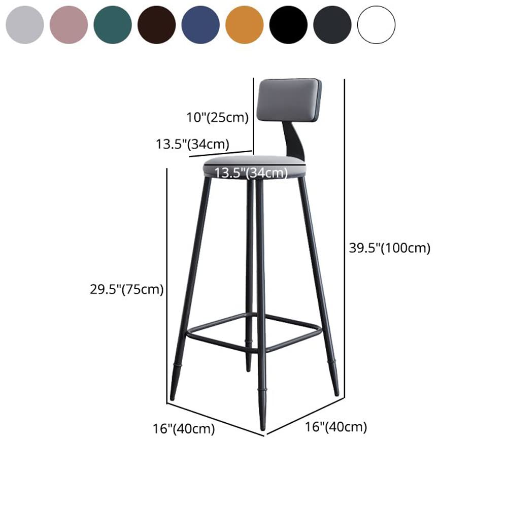 Scandinavian Nordic Style Iron Bar Stool Set of 8 - 30