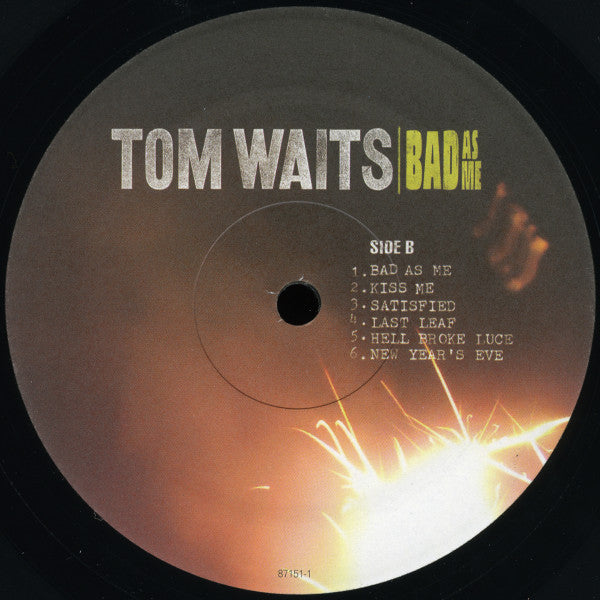 Tom Waits - Bad As Me LP Vinyl Record Album (Reissue, Remastered, Mint Condition) - Perfect for Vinyl Collectors & Music Enthusiasts