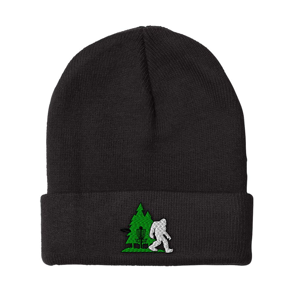 Men's & Women's Winter Beanie Hats with Disc Golf, Tree, and Yeti Embroidery - Warm Skull Cap for Cold Weather - Perfect for Outdoor Sports, Hiking, and Winter Activities