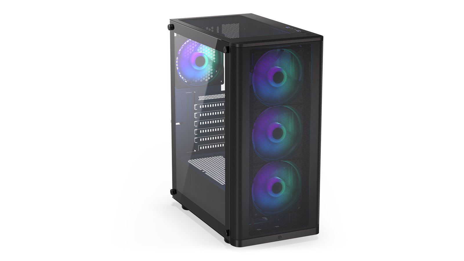Endorfy Ventum 200 ARGB ATX Mid Tower PC Gaming Case - High Airflow Tempered Glass Design with RGB Lighting (EY2A014) - Perfect for Gaming Rigs & Custom PC Builds