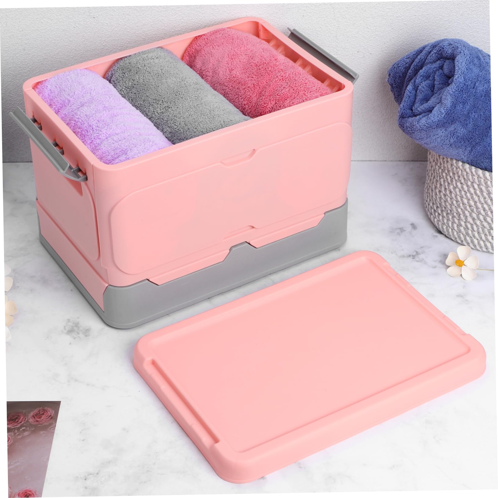 Luxshiny 2-Pack Foldable Storage Bins - Multi-Use Organizer Boxes for Home, Office, Car & Travel | Space-Saving Storage Solutions for Closet, Pantry & Kids' Toys