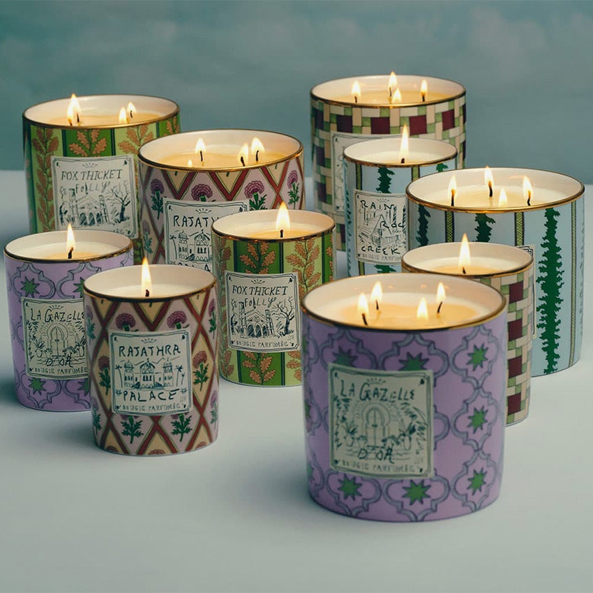 Ginori 1735 Profumi Luchino Scented Candle - La Gazelle D'Or Marrakech Fragrance for Home Decor, Luxury Gifts & Romantic Ambiance