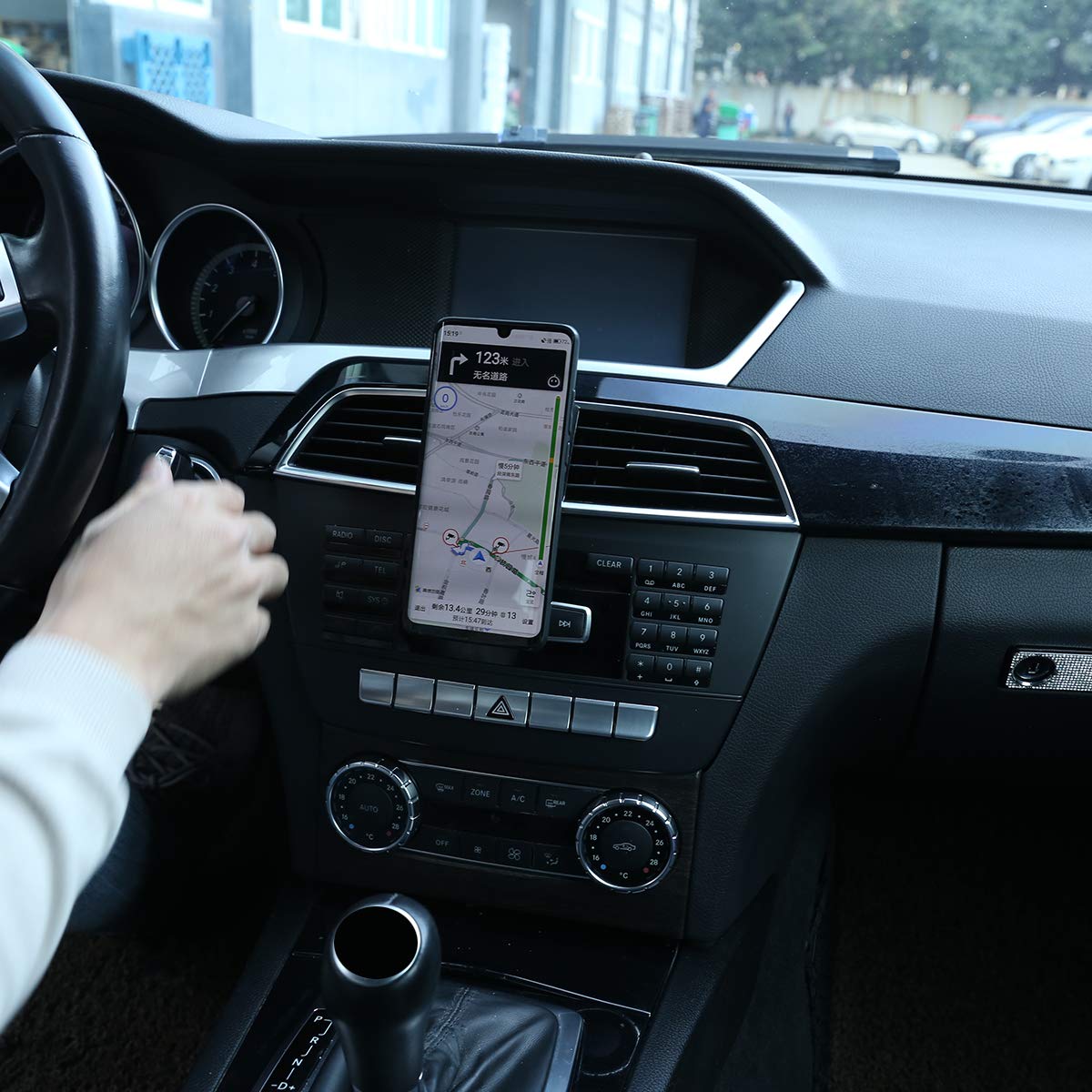 Premium Aluminum Alloy Phone Holder for Mercedes Benz C Class W204 (2008-2013) - Car Mount Accessories for Safe Driving & Hands-Free Navigation