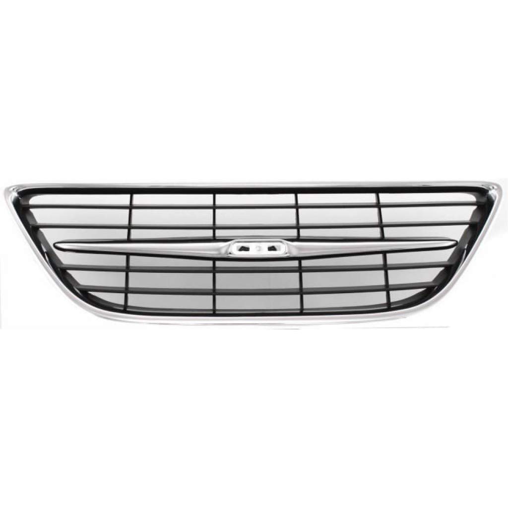 2003-2007 Saab 9-3 Center Grille Assembly - Chrome Shell with Painted Black Insert | Fits Convertible, Sedan & Wagon Models | OEM Replacement Part SB1200102 (12797998) | Perfect for Car Restoration & Custom Upgrades