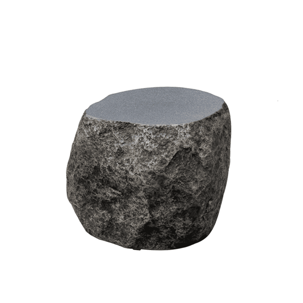 Boulder Outdoor Concrete Seat One - Durable & Weather-Resistant Garden Bench for Patio, Backyard, and Park Seating