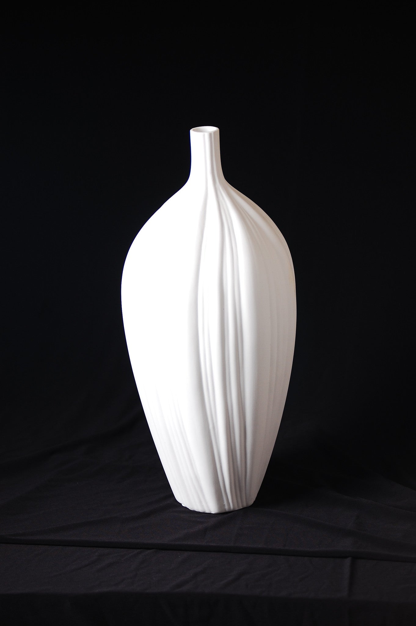 Delaney White Medium Home Decor - Elegant Ceramic Vase for Living Room, Bedroom, and Office Decorations