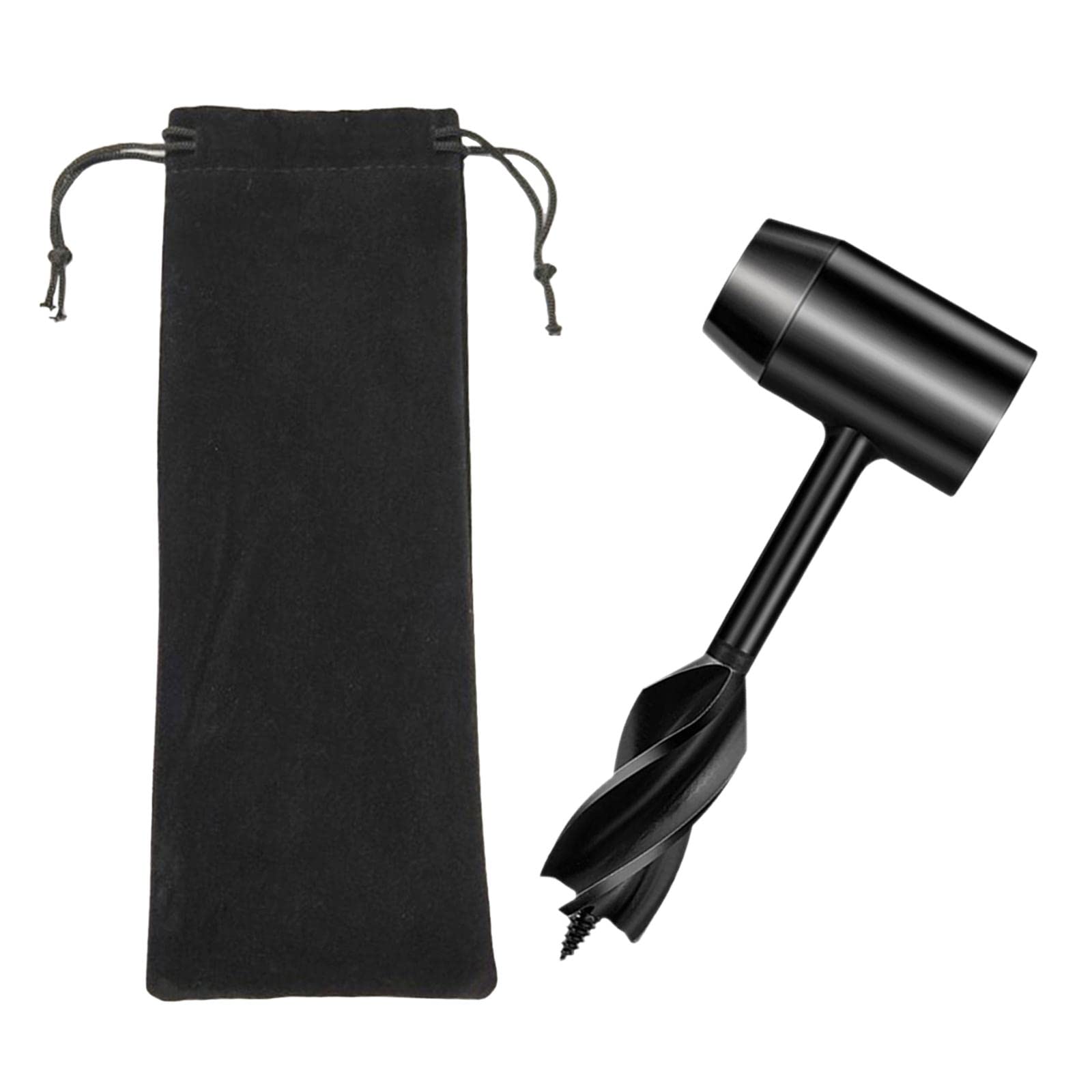B Baosity Multi-Purpose Survival Wrench Tool Kit with Drill Bit, Wood Peg Punch & Storage Pouch - Perfect for Camping, Woodworking, Backpacking & Outdoor Adventures (Black Cloth Bag)