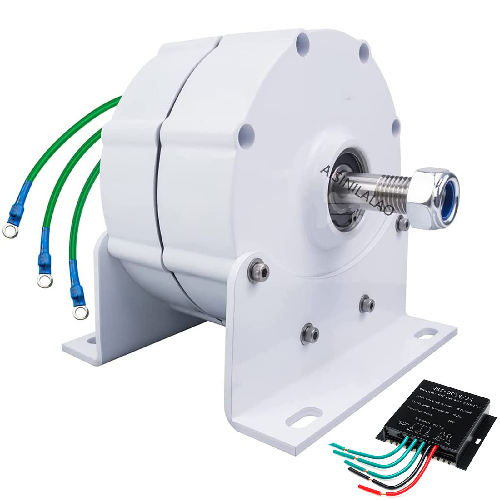 12KW Gearless Permanent Magnet Generator - 500RPM 110V/220V AC Alternator for Wind & Hydro Power Systems - Perfect for Off-Grid Energy, Home Wind Turbines & Water Power Generation