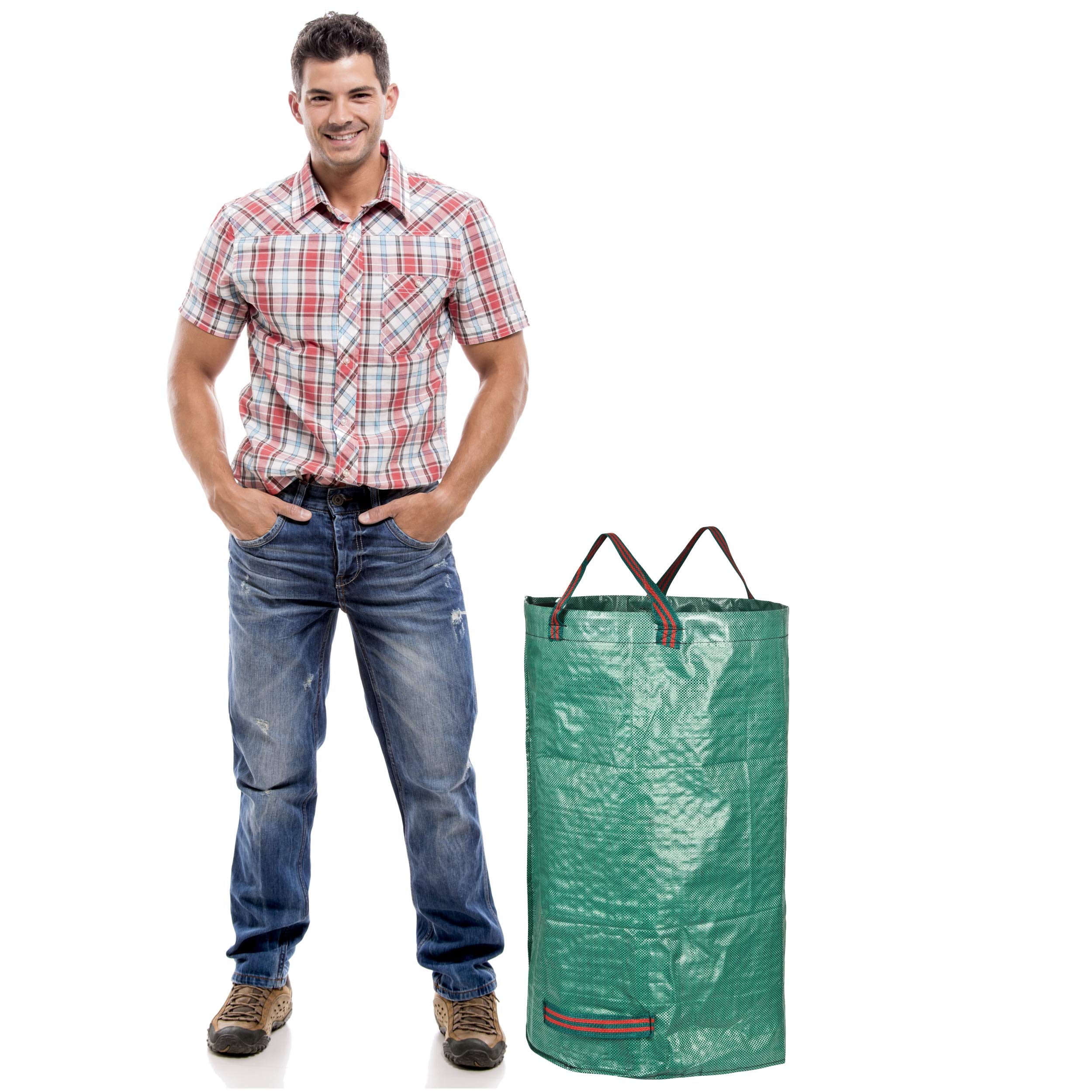3-Pack 32 Gallons Heavy Duty Reusable Garden Waste Bags (30