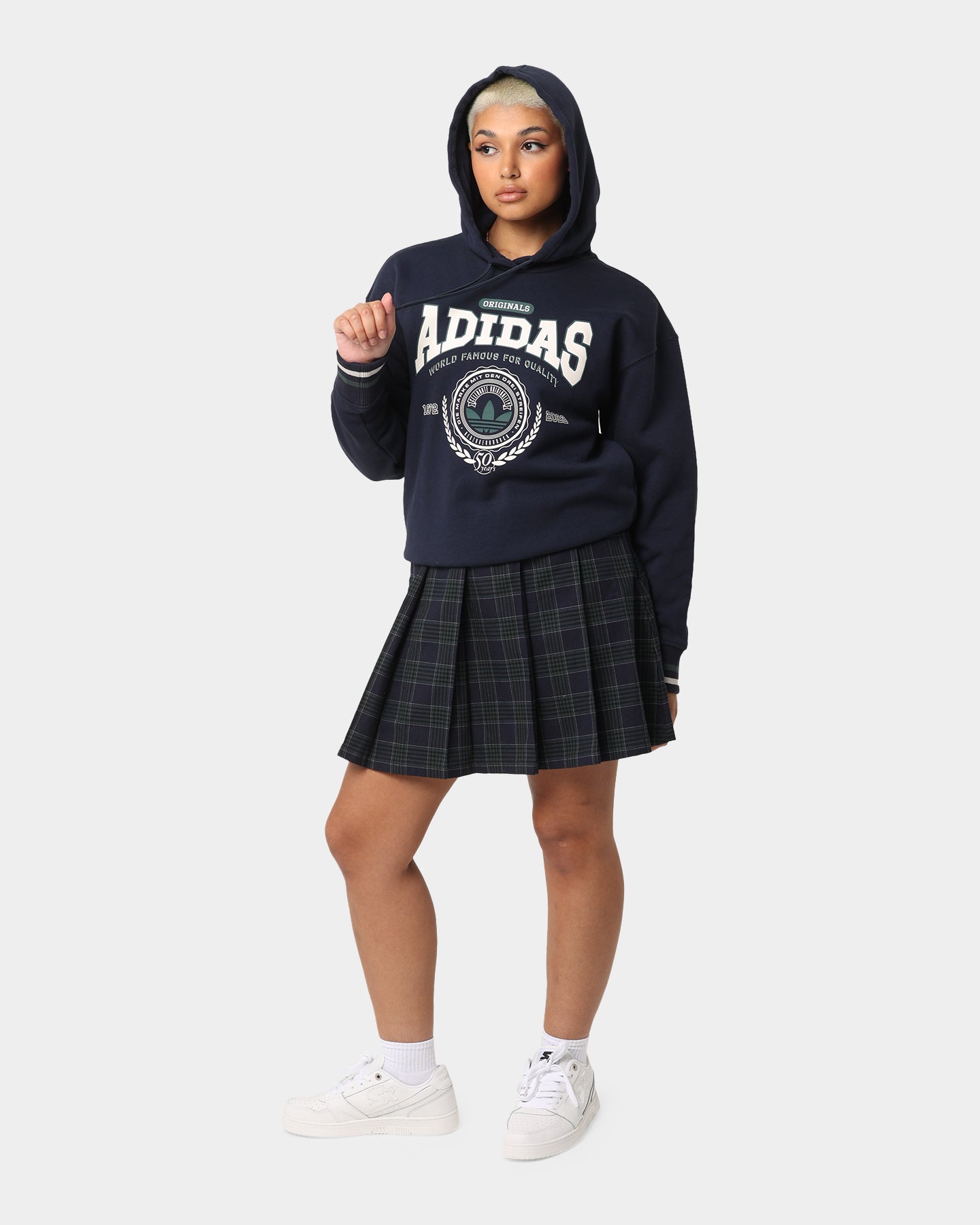 Adidas Women's Anniversary Hoodie - Legend Ink Color | Soft Fleece Pullover Sweatshirt for Casual Wear, Gym & Outdoor Activities