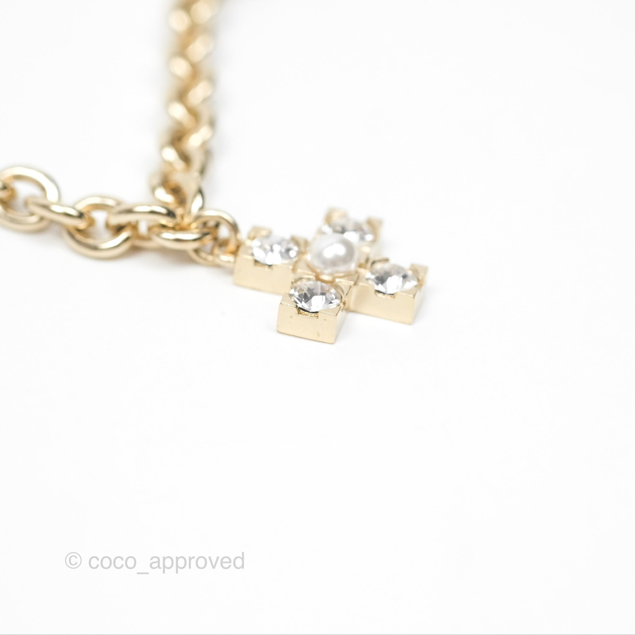 Chanel CC Logo Charm Necklace in 21K Gold Tone - Elegant Jewelry for Women, Perfect for Parties, Weddings & Special Occasions