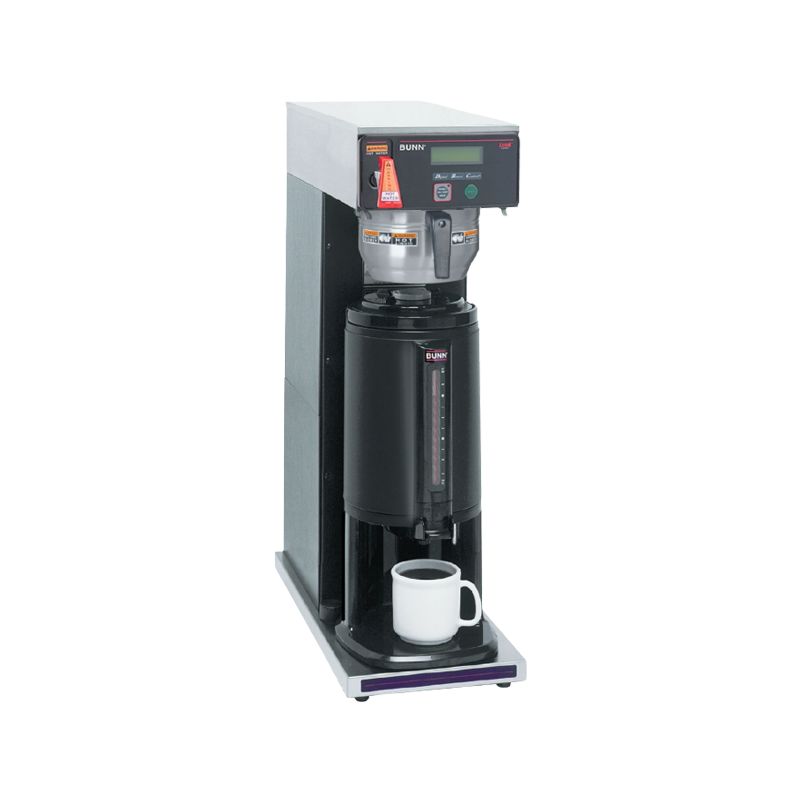 Bunn 38700.6057 AXIOM Commercial Coffee Brewer DV with Thermal Server - Black Trunk & Stainless Steel Funnel for Restaurants, Offices, and Cafes