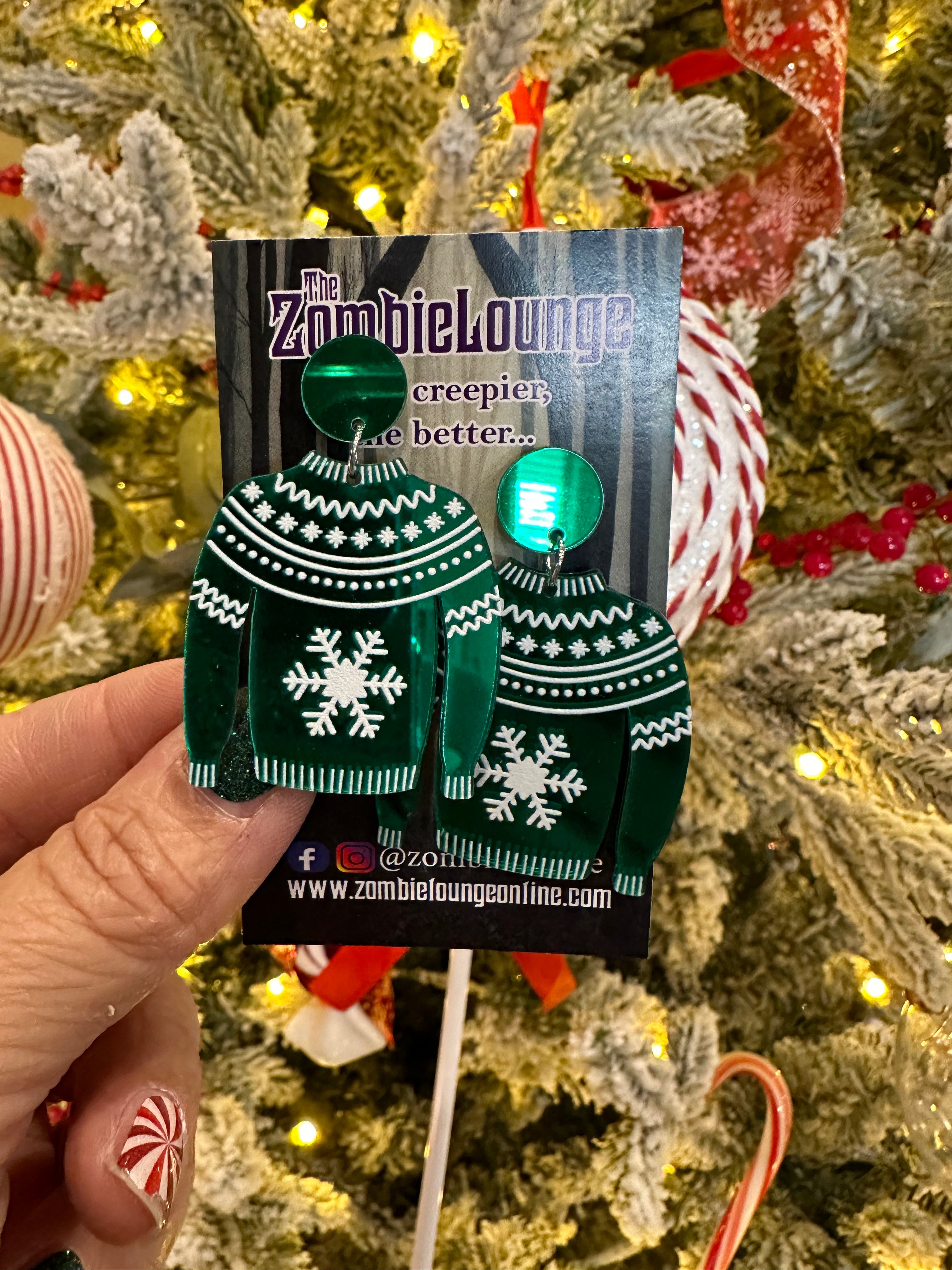 Festive Christmas Sweater Earrings for Women - Holiday Jewelry Gifts - Perfect for Parties, Office & Family Gatherings