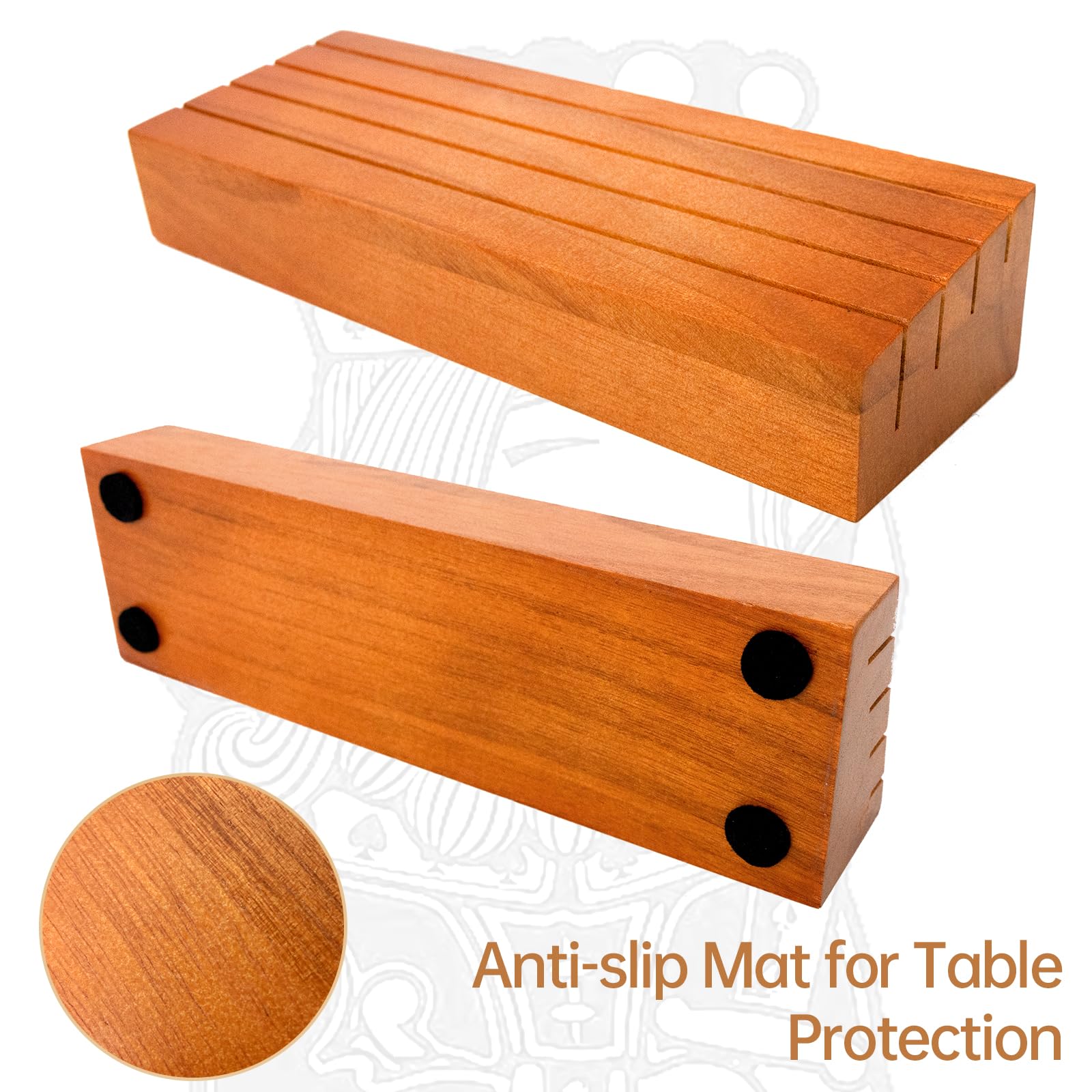 Premium Wooden Playing Card Holders - Hands-Free Deck Stand for Kids & Seniors - 2 Pack Card Organizer Trays - Perfect for Poker, Blackjack, Solitaire & Family Game Nights