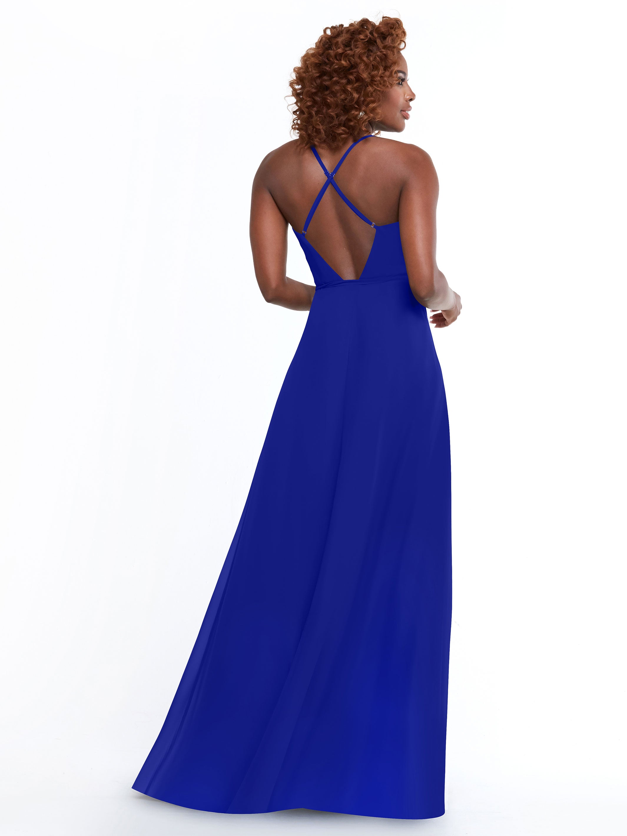 Elegant 80171 Sheath Chiffon Bridesmaid Dress with Adjustable Self-Tie Waist Sash - Perfect for Weddings, Formal Events & Special Occasions