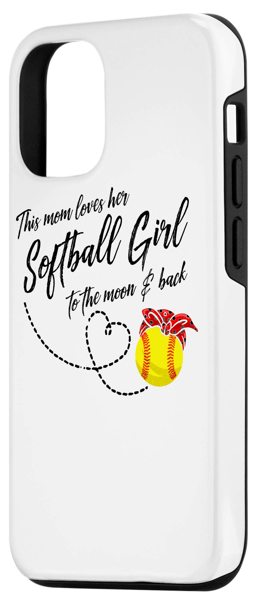 Funny Softball iPhone 12/12 Pro Case - Perfect Gift for Mom, Women Pitchers & Catchers, Girlfriends & Baseball Lovers - Great for Games, Practice & Everyday Use
