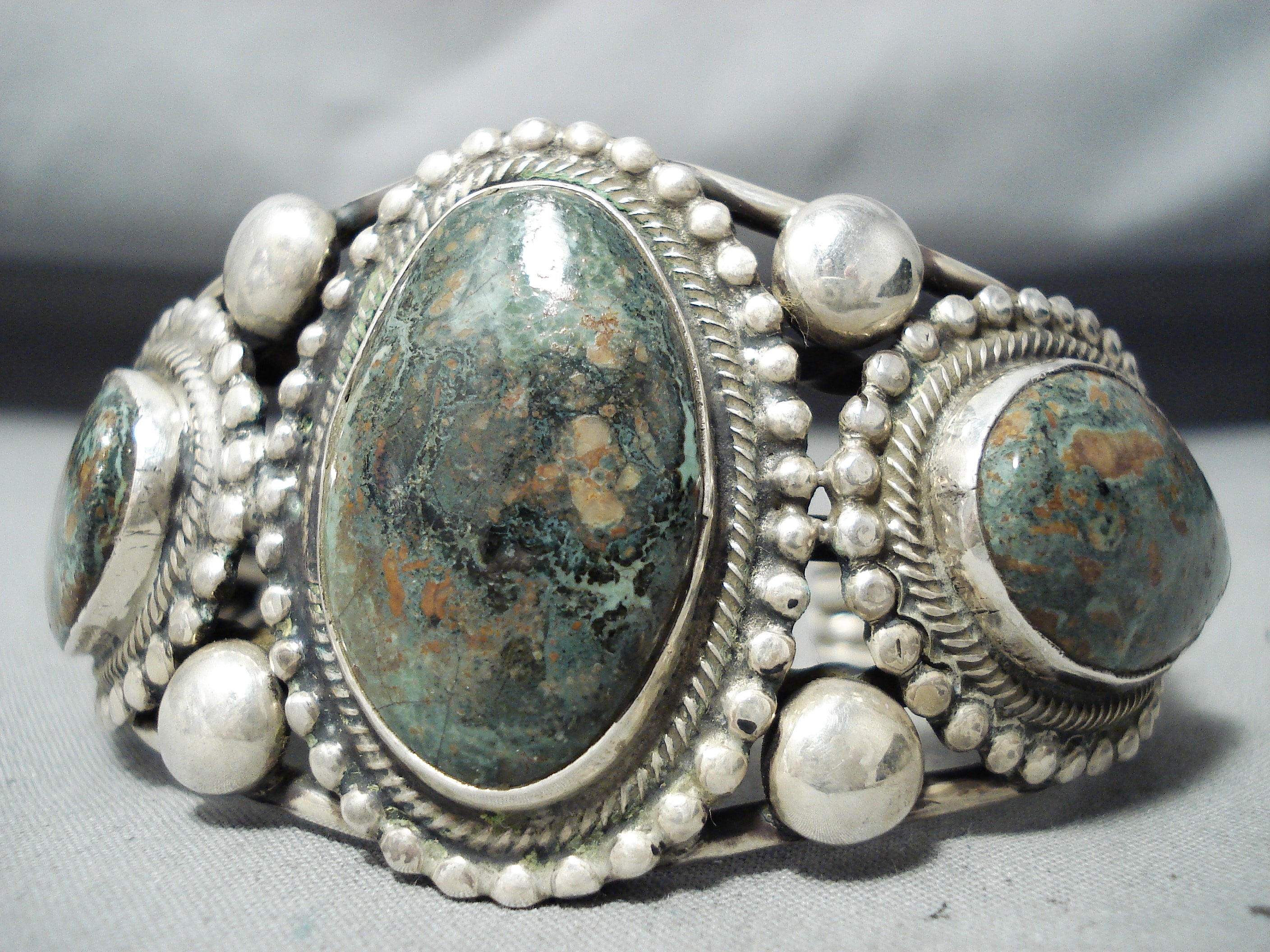 100+ Gram Navajo Green Turquoise Sterling Silver Bracelet - Authentic Native American Handmade Jewelry for Women - Perfect for Boho Fashion, Gift Giving & Special Occasions