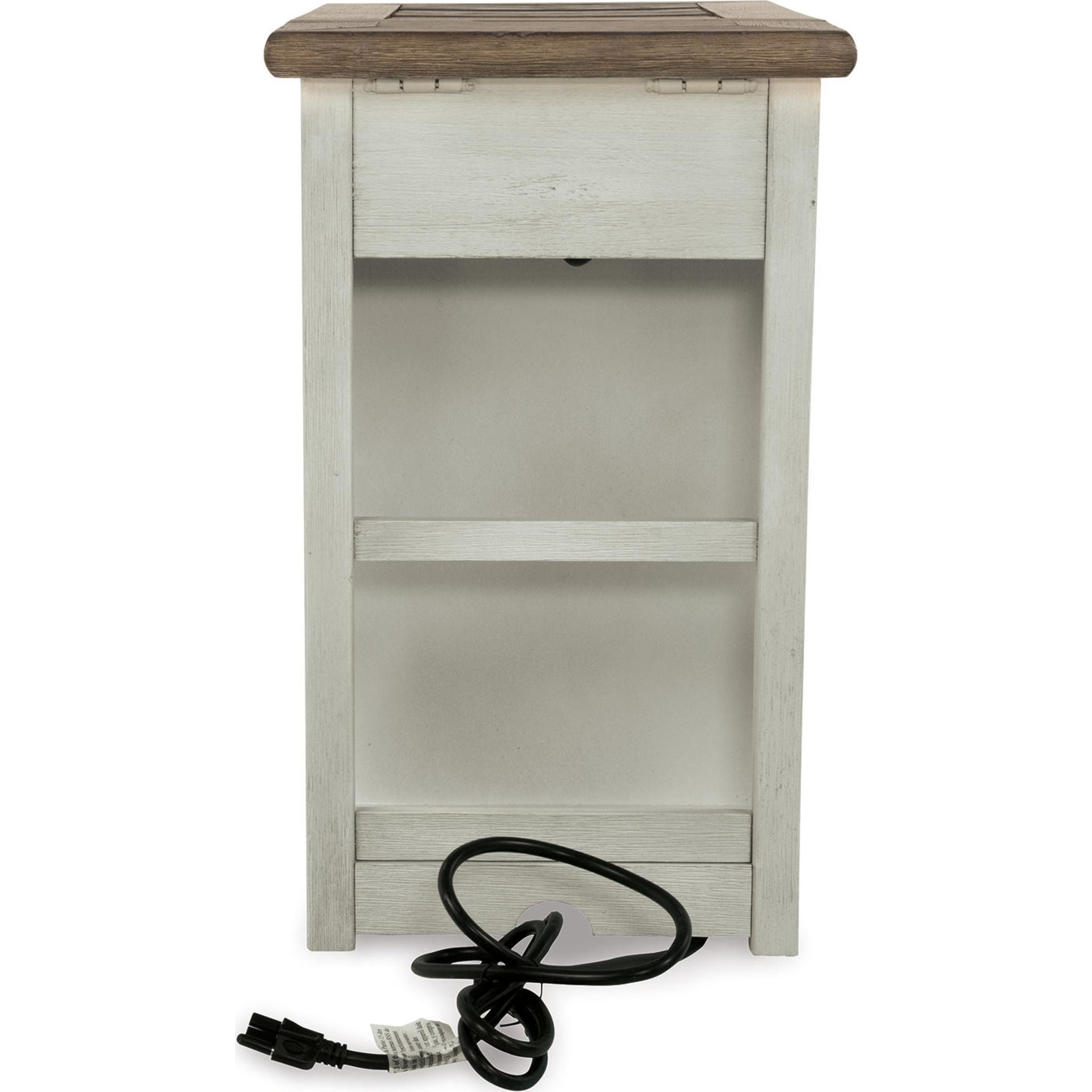 Bolanburg Chairside End Table - Two-Tone Finish for Living Room, Bedroom & Office - Stylish Side Table with Storage Shelf