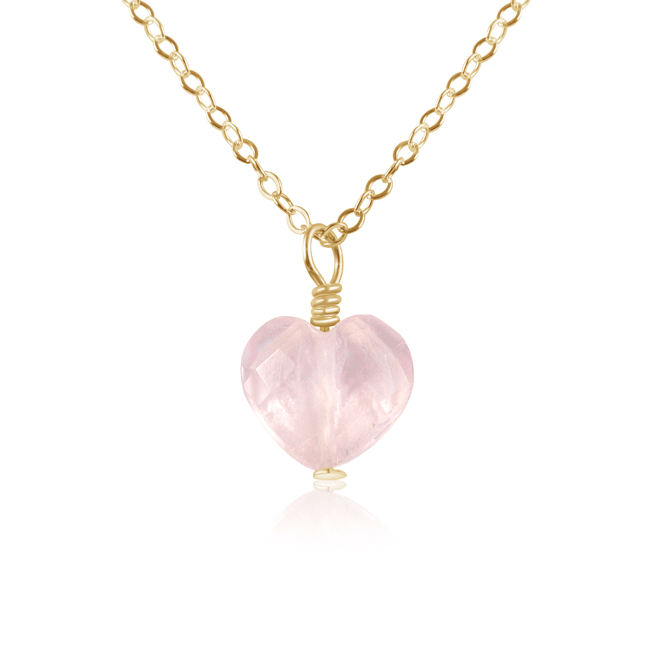 Rose Quartz Crystal Heart Pendant Necklace for Women - Healing Stone Jewelry Gift for Love & Positive Energy - Perfect for Valentine's Day, Anniversary & Spiritual Healing