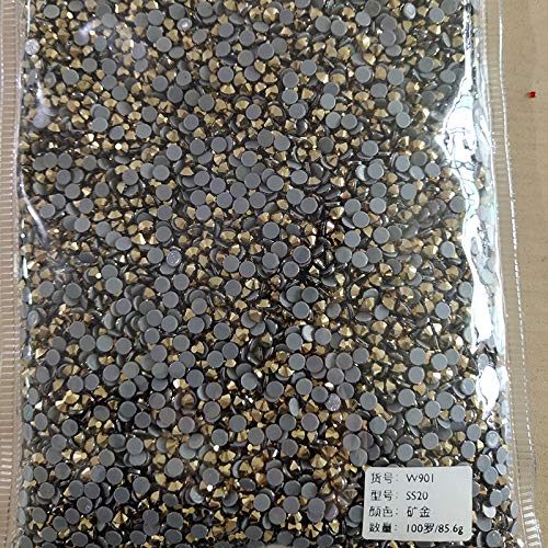 Xuccus Wholesales Hot Fix Rhinestones - Iron On Crystal AB Glass Rhinestones for DIY Clothes (Siam Color, SS20 100Gross) - Perfect for Costume Design, Wedding Dresses & Fashion Accessories