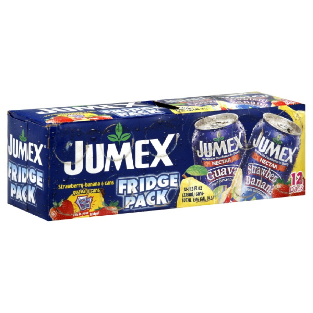 Jumex Guava Strawberry Banana Nectar Juice Drink - 11.3 oz Cans (12 Pack) | Tropical Fruit Beverage for Breakfast, Lunch & Snacks | Refreshing Drink for Kids & Adults | Perfect for Parties & Picnics