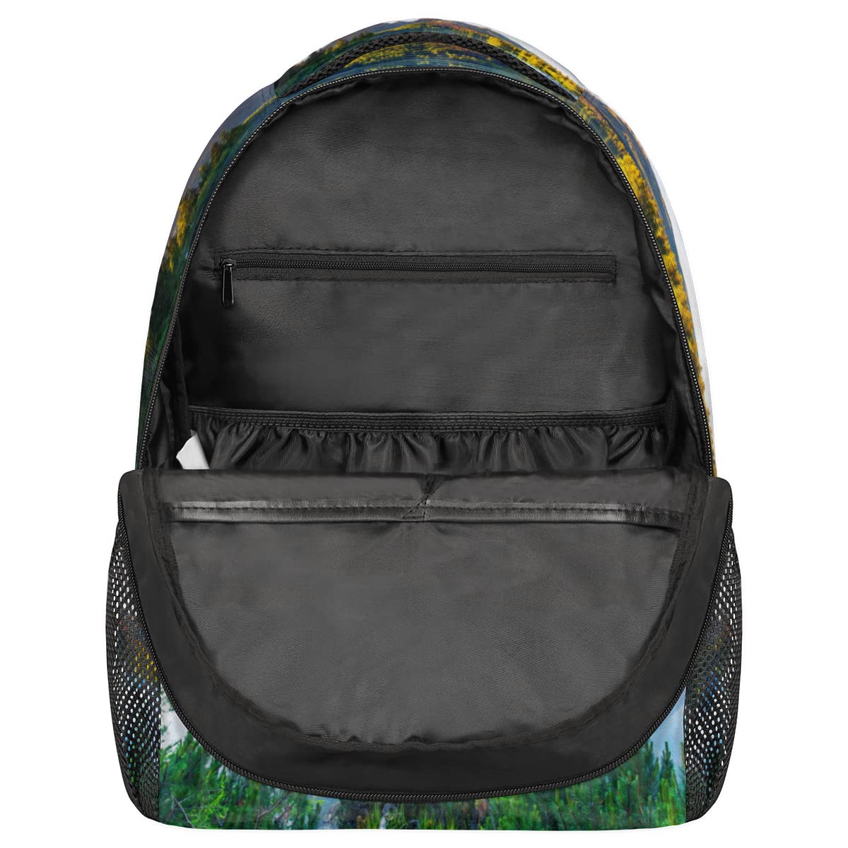Nature Forest Tree Backpack with Waterfalls Landscape Design - Lightweight Travel Laptop Daypack for Hiking, School & Commuting - Durable Shoulder Bag for Outdoor Adventures & Daily Use