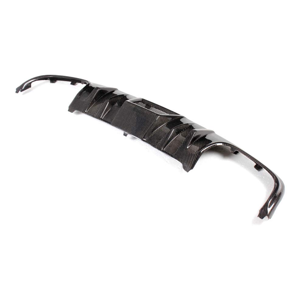 IKON MOTORSPORTS Rear Diffuser for 2008-2011 Mercedes-Benz C Class W204 C63 | Matte Carbon Fiber & FRP R-Style Rear Bumper Lip Spoiler Wing | 2009 2010 Model Year | Enhance Aerodynamics & Sporty Look for Street Racing & Car Shows