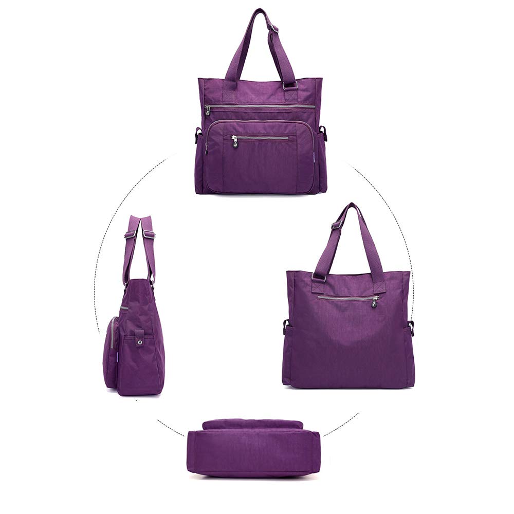 Stylish Multi-Pocket Nylon Tote Bag for Women - Large Capacity Shoulder Purse with Multiple Compartments | Perfect for Travel, Work, Gym & Daily Use