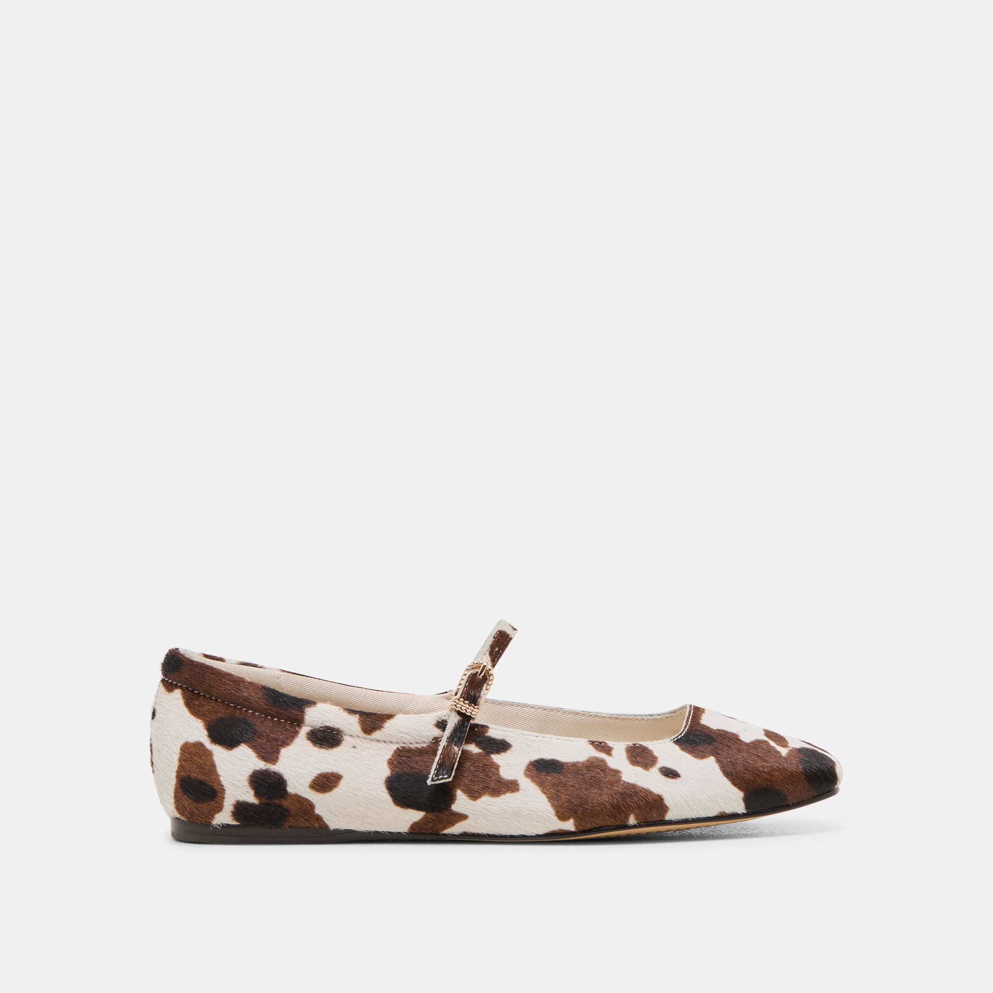 REYES Women's Ballet Flats in Cocoa Taurus Calf Hair - Comfortable & Stylish Shoes for Work, Casual Outfits & Everyday Wear